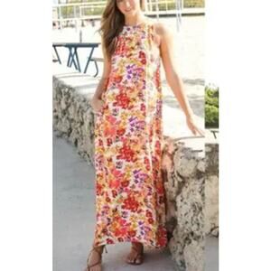 Natural Life Floral Maxi Dress Size Medium